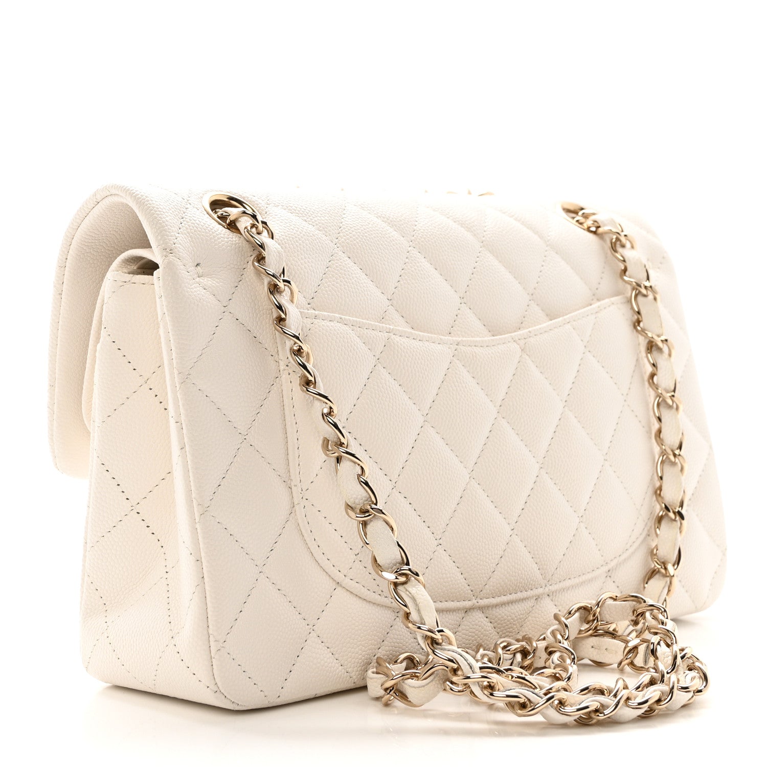 Chanel Caviar Quilted Small Double Flap White 3 of 10