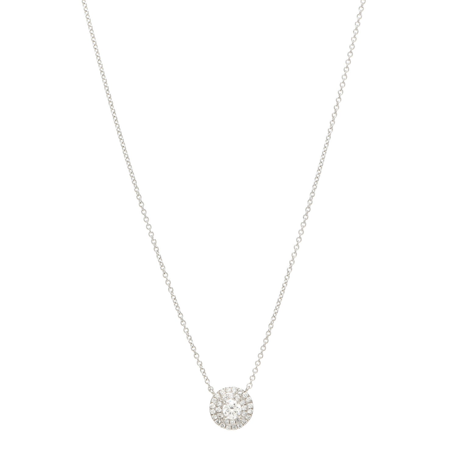 Tiffany Platinum Diamond Soleste Pendant Necklace 1 of 7