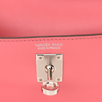 Hermes Evercolor Verso Kelly Danse II Belt Bag Rose D'Ete Vert Cypress 6 of 11