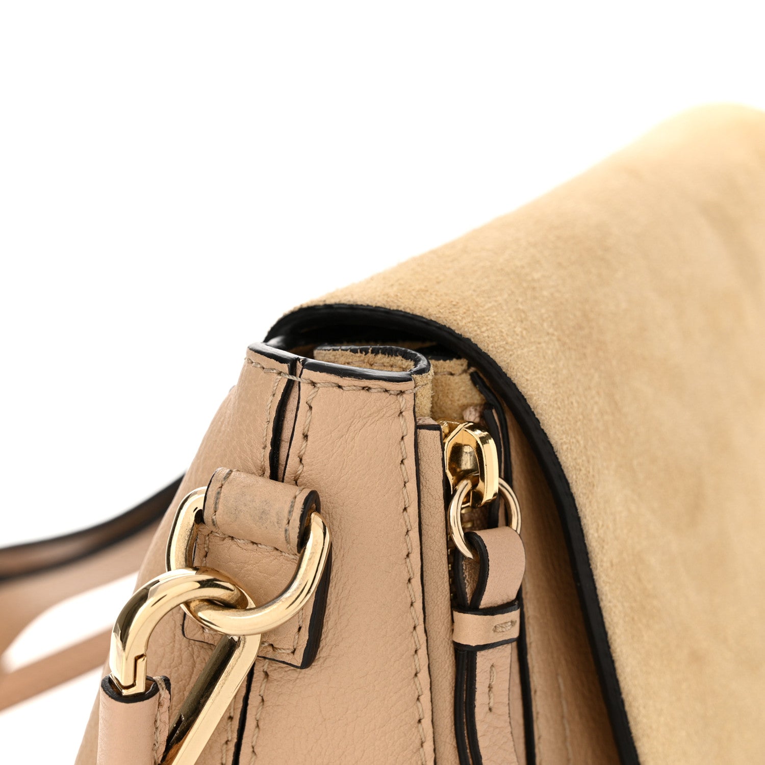 Chloe Suede Calfskin Small Faye Backpack Cement Pink 12 of 13