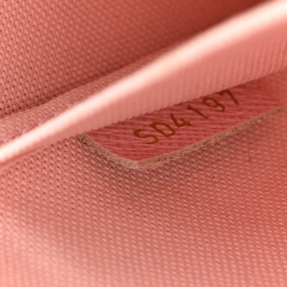 Louis Vuitton Damier Azur Pochette Felicie Chain Wallet Rose Ballerine 9 of 13