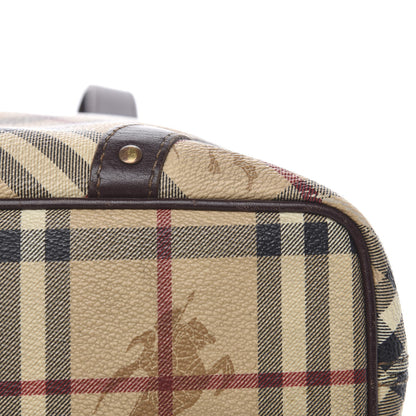 Burberry Haymarket Check Studded Tote Chocolate 9 of 21