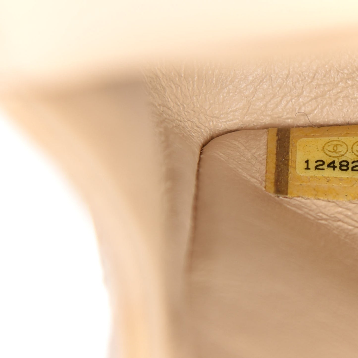 Caviar Quilted Medium Double Flap Light Beige