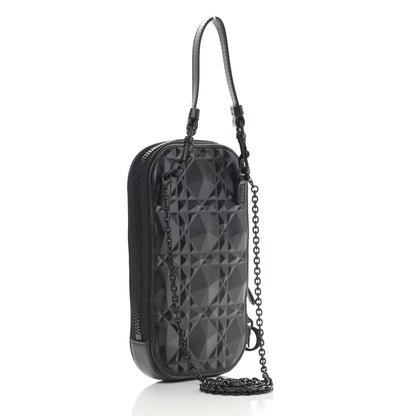 Christian Dior Calfskin Cannage Diamond Cannage Phone Holder Black 3 of 10