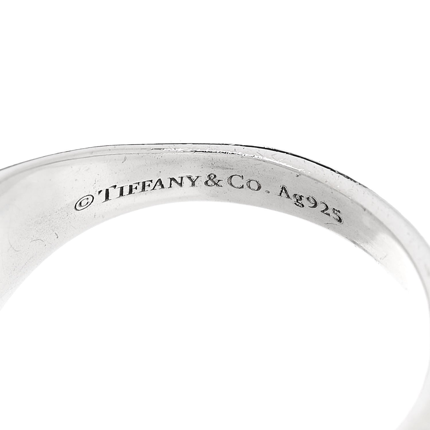 Tiffany Sterling Silver Return to Tiffany Heart Signet Ring 56 7.5 4 of 7