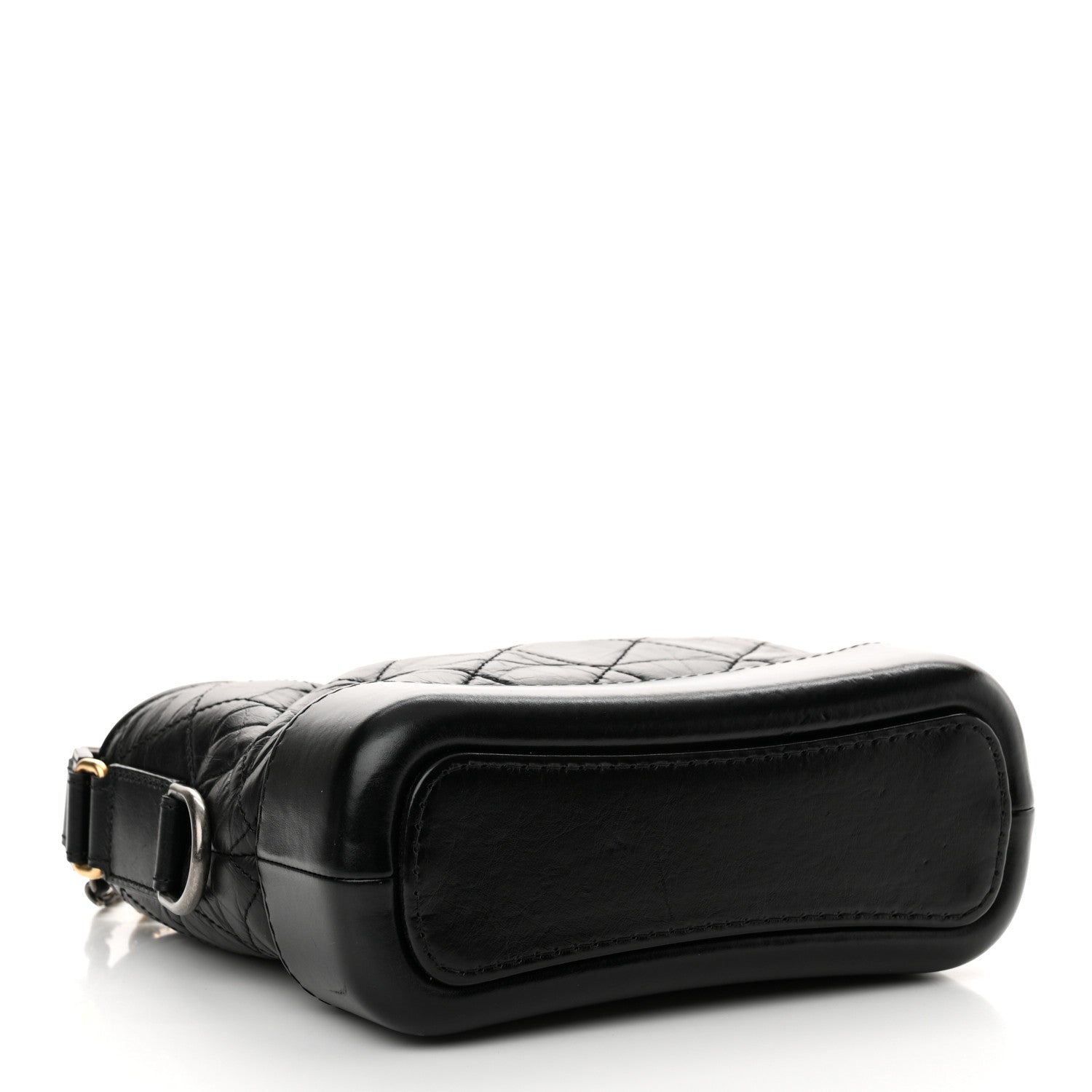 Chanel Aged Calfskin Quilted Small Gabrielle Hobo Black 4 of 11