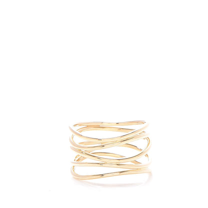 Tiffany 18K Yellow Gold Elsa Peretti Wave Ring 7 3 of 4