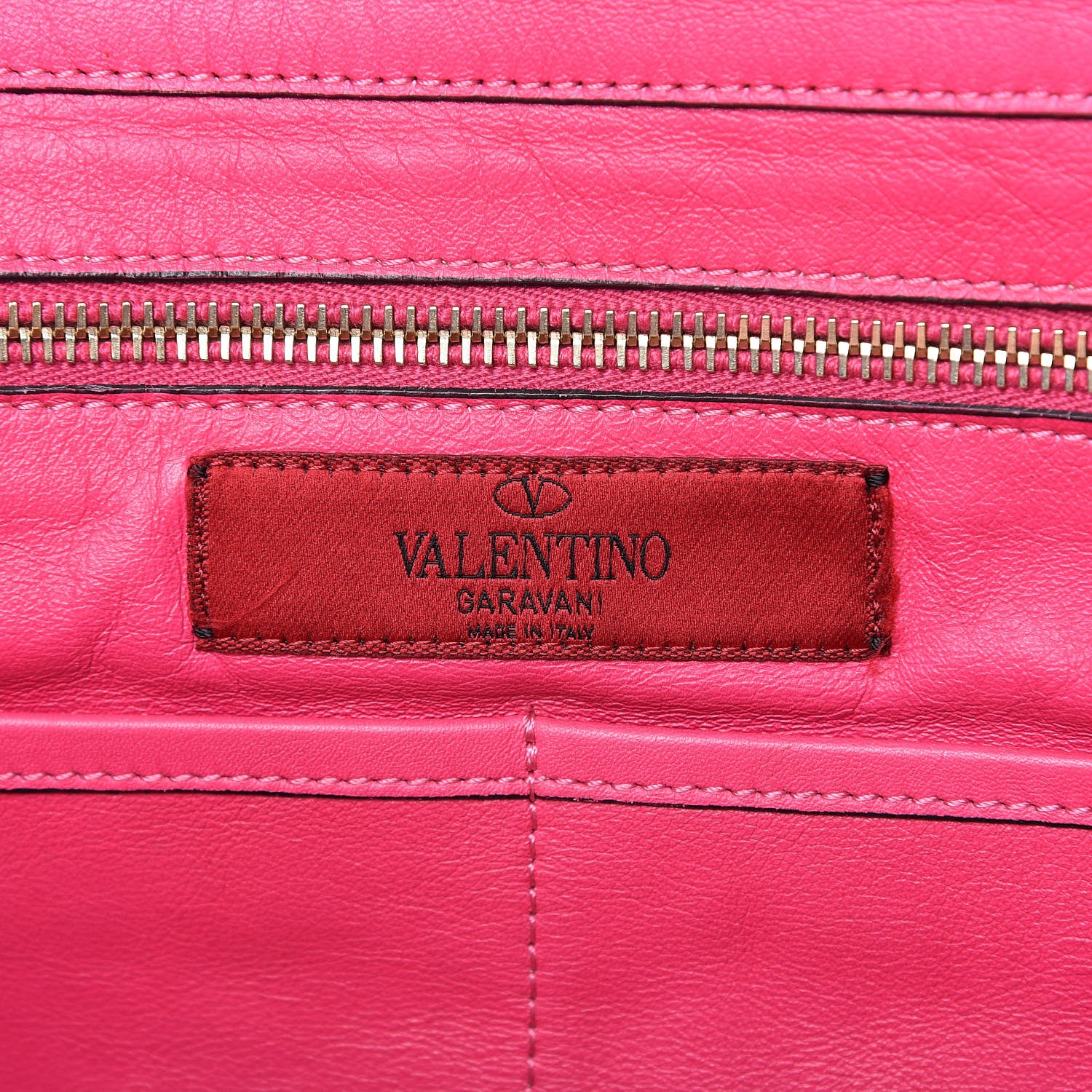 Valentino Garavani Vitello Medium Rockstud Tote Pop Fuxia 9 of 10