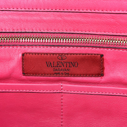 Valentino Garavani Vitello Medium Rockstud Tote Pop Fuxia 9 of 10