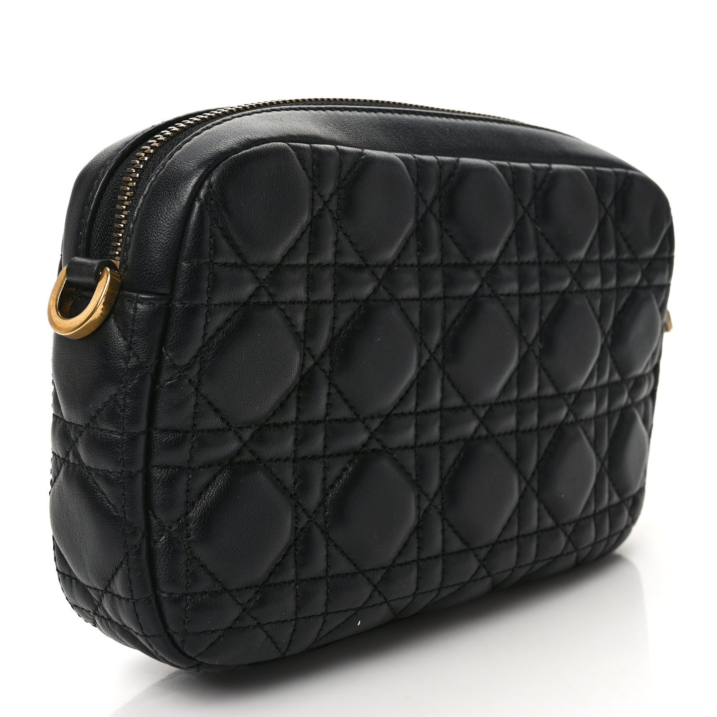 Lambskin Cannage DiorQuake Pouch Black
