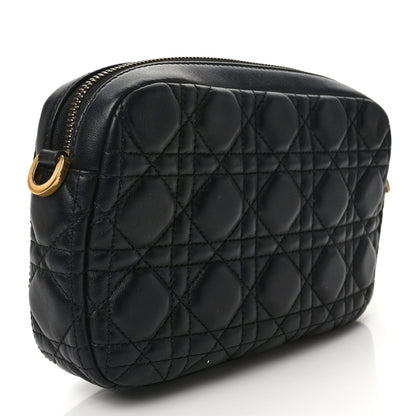 Christian Dior Lambskin Cannage DiorQuake Pouch Black 3 of 8