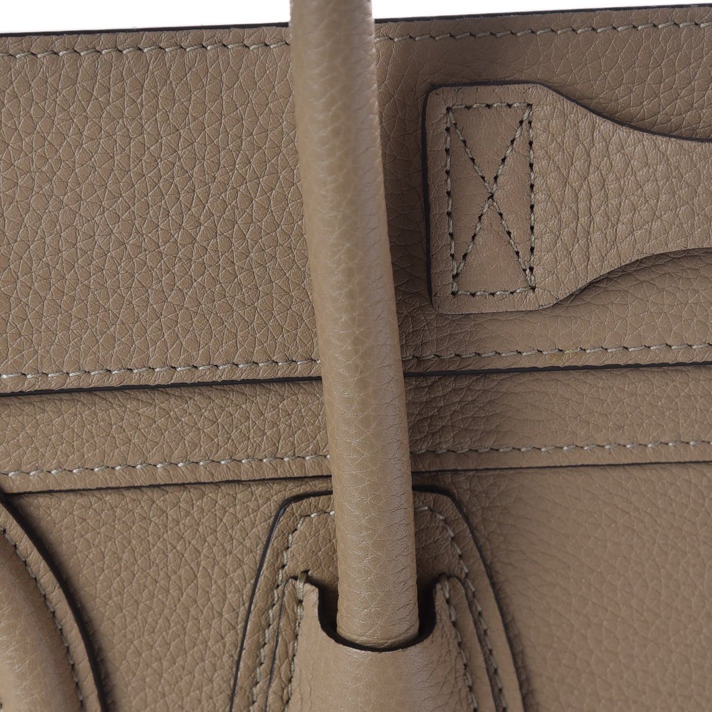 Drummed Calfskin Micro Luggage Dune