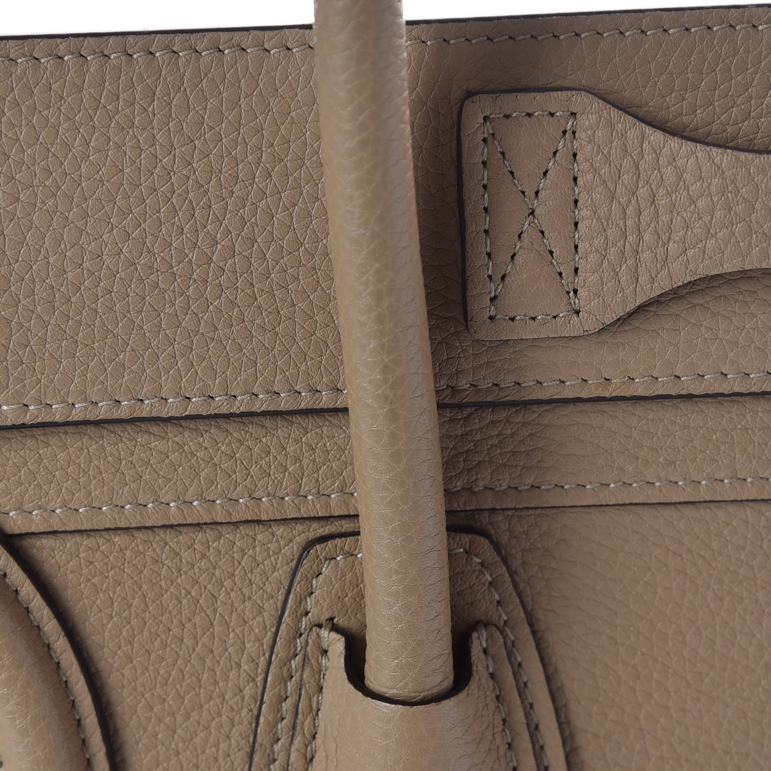 Celine Drummed Calfskin Micro Luggage Dune 13 of 13