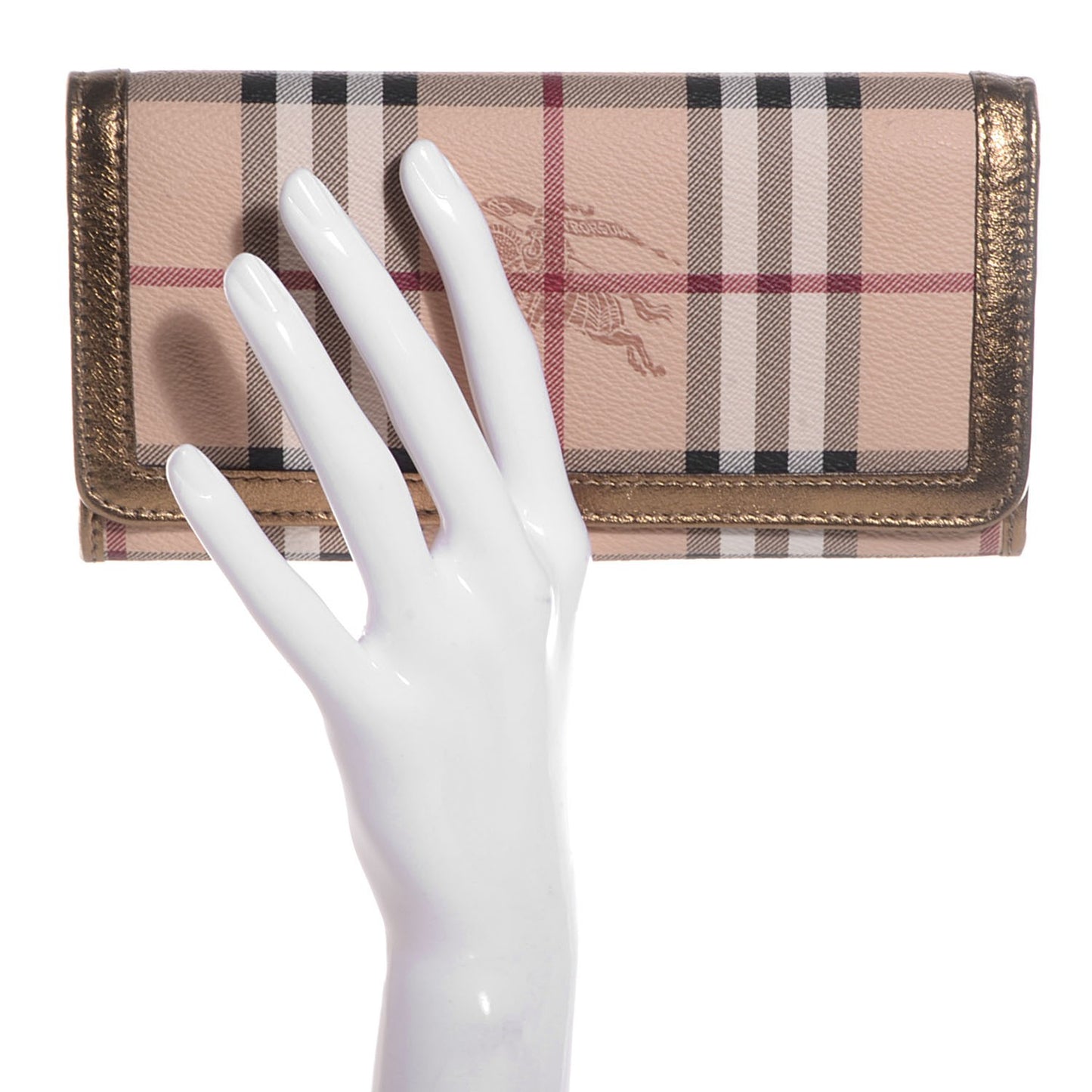 Haymarket Check Penrose Continental Wallet Gold