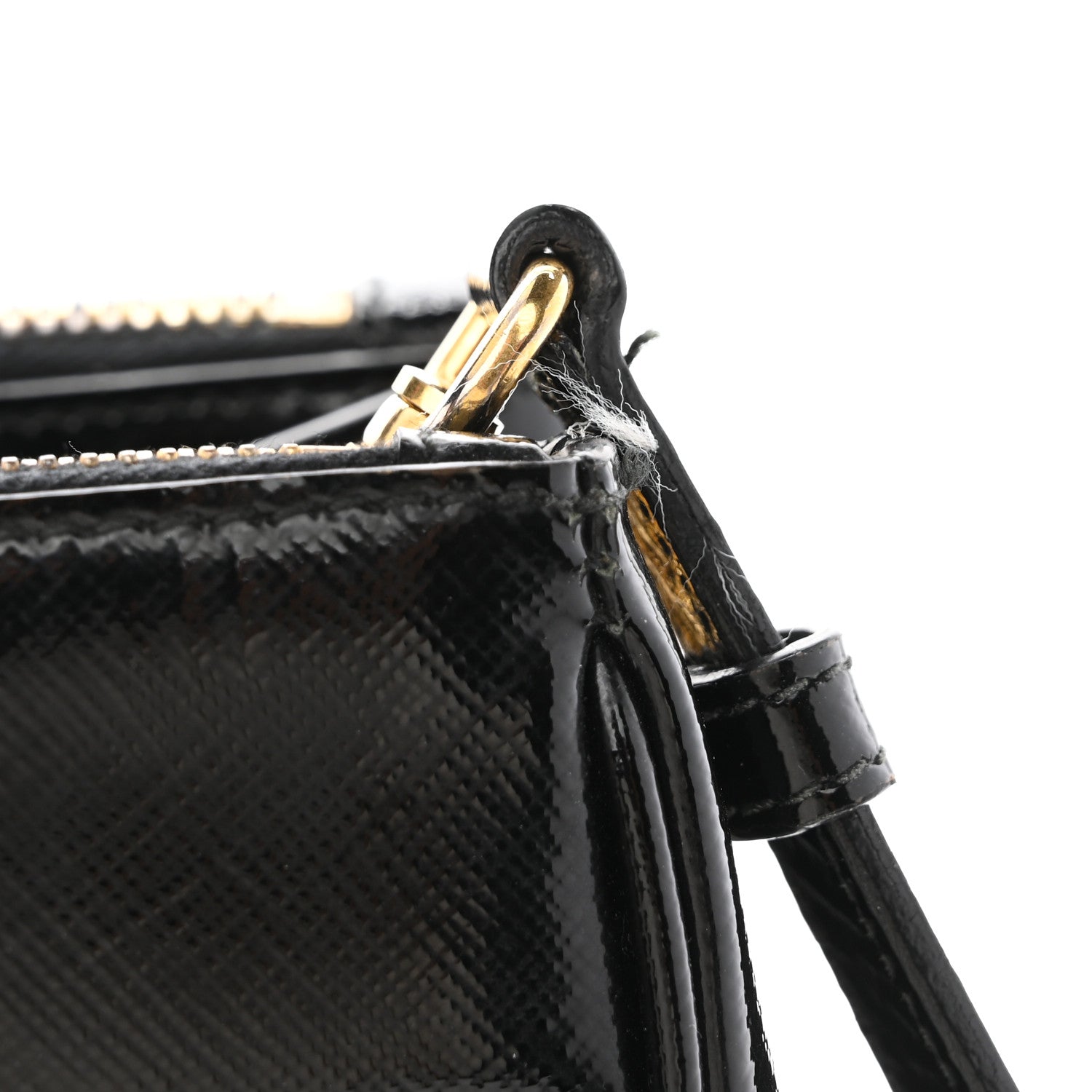 Prada Saffiano Vernice Medium Galleria Double Zip Tote Black 11 of 17