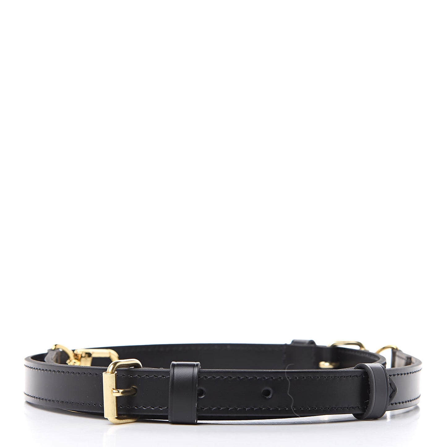 Calfskin World Tour Adjustable Speedy Bandouliere Shoulder Strap Black