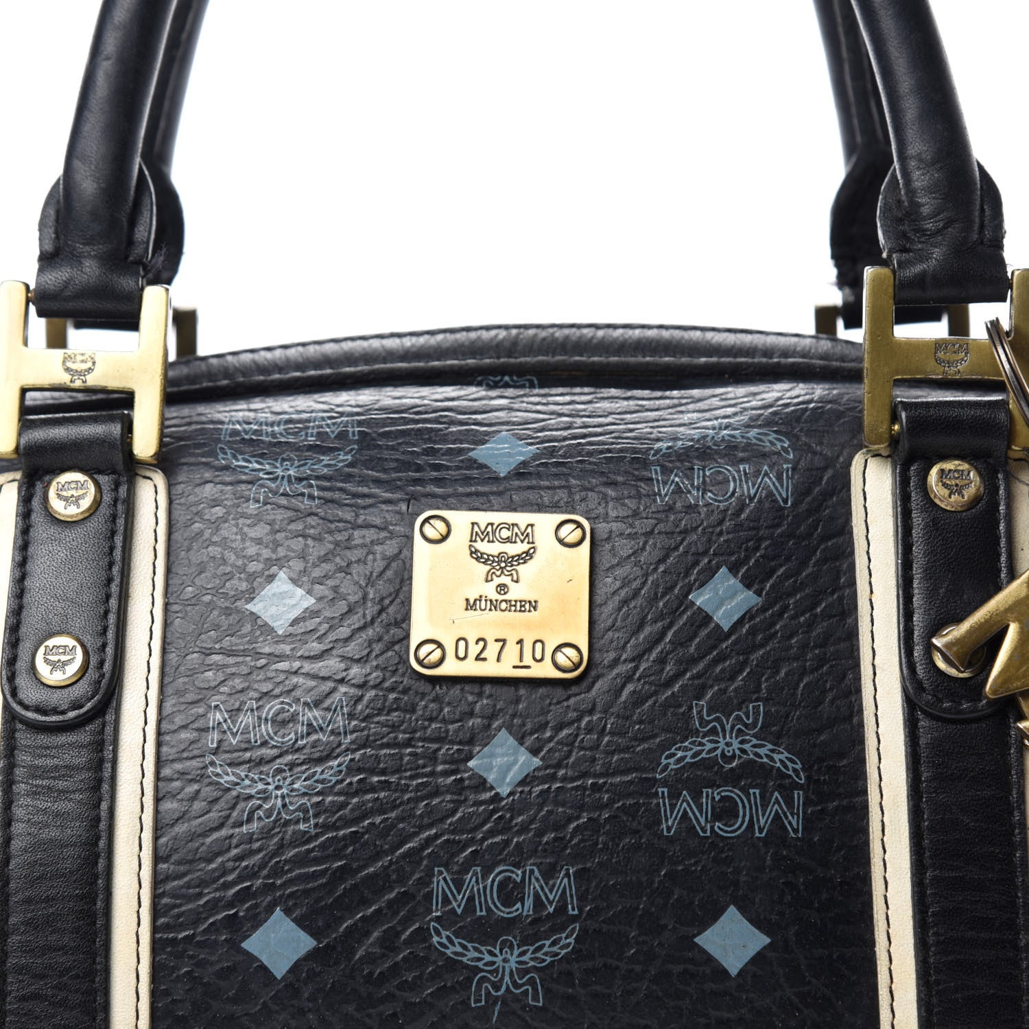 MCM Visetos Boston Bag Black 14 of 14