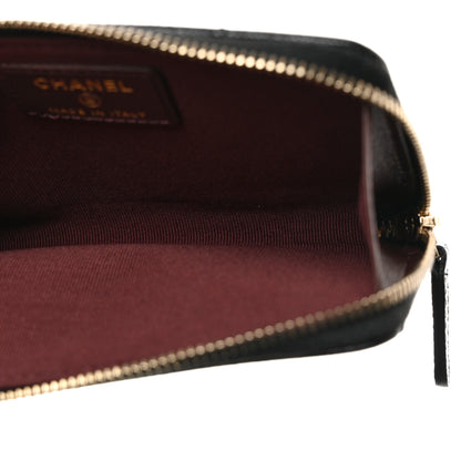 Chanel Caviar Quilted CC Zip Around Card Holder Black 5 of 8