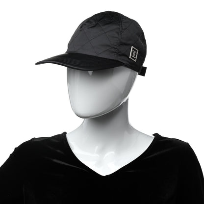 Chanel Nylon Quilted Cap Hat M Black 2 of 7