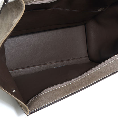 Celine Drummed Calfskin Suede Medium Trapeze Souris 5 of 9