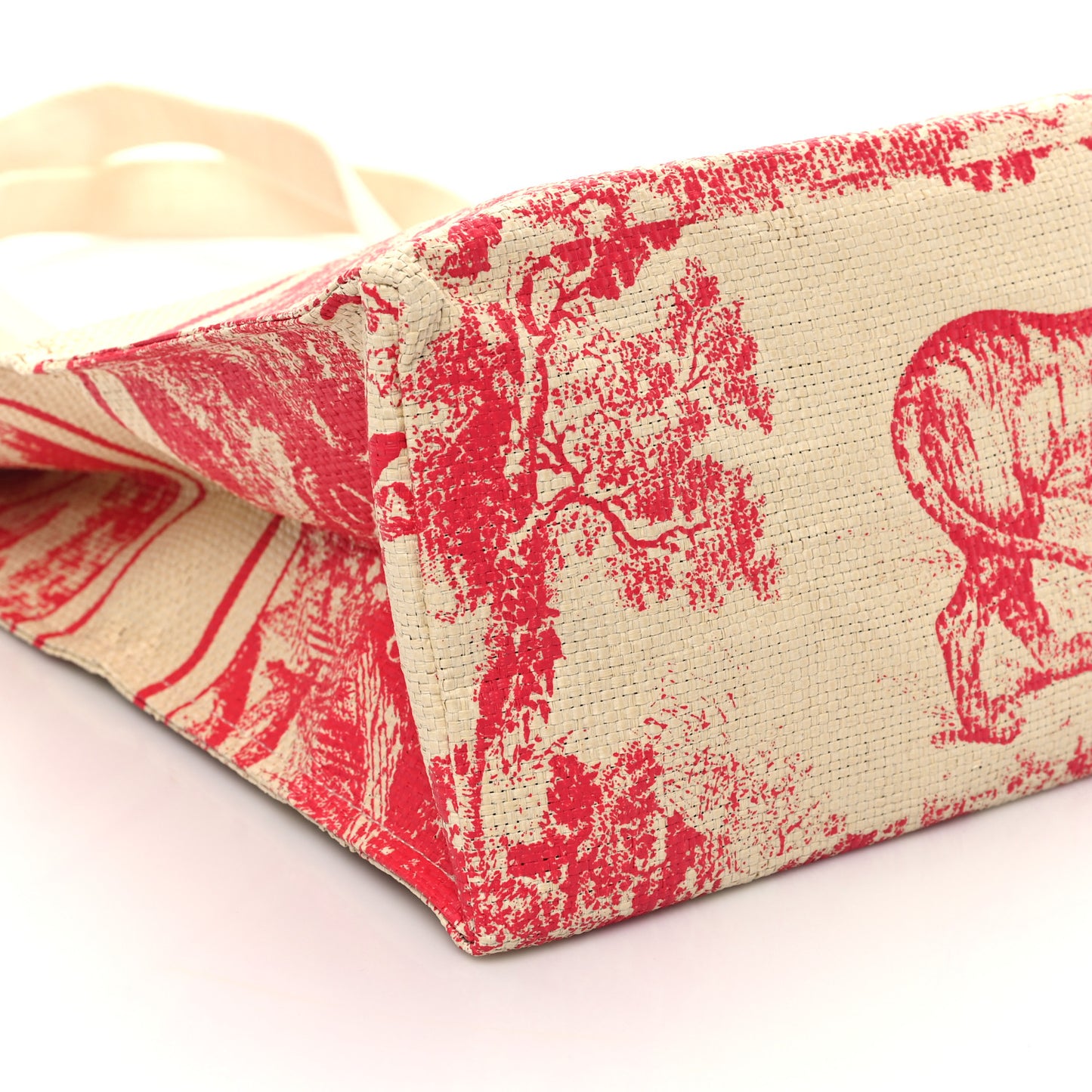 Straw Dioriviera Tote Pink