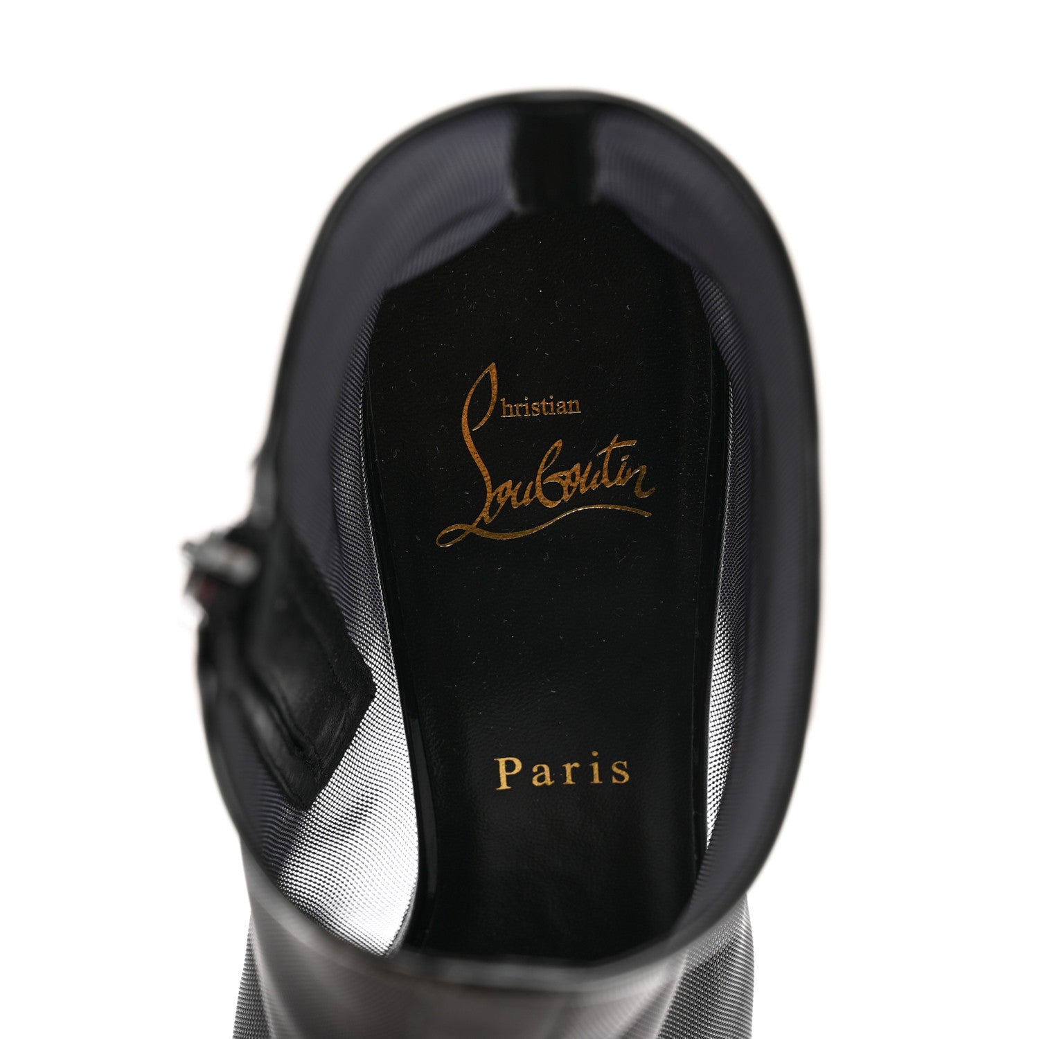Christian Louboutin Mesh Checkypoint 55 Booties 40 Black 7 of 8