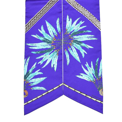 Hermes Silk Brazil Maxi Twilly Encre Turquoise Bronze 3 of 6
