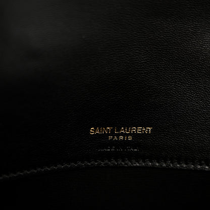 Saint Laurent Lambskin Chevron Quilted Medium Loulou Black 7 of 14