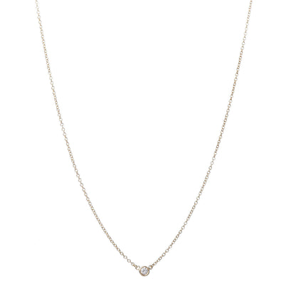 Tiffany 18K Yellow Gold Diamond .05ct Elsa Peretti Diamonds by the Yard Pendant Necklace 1 of 6