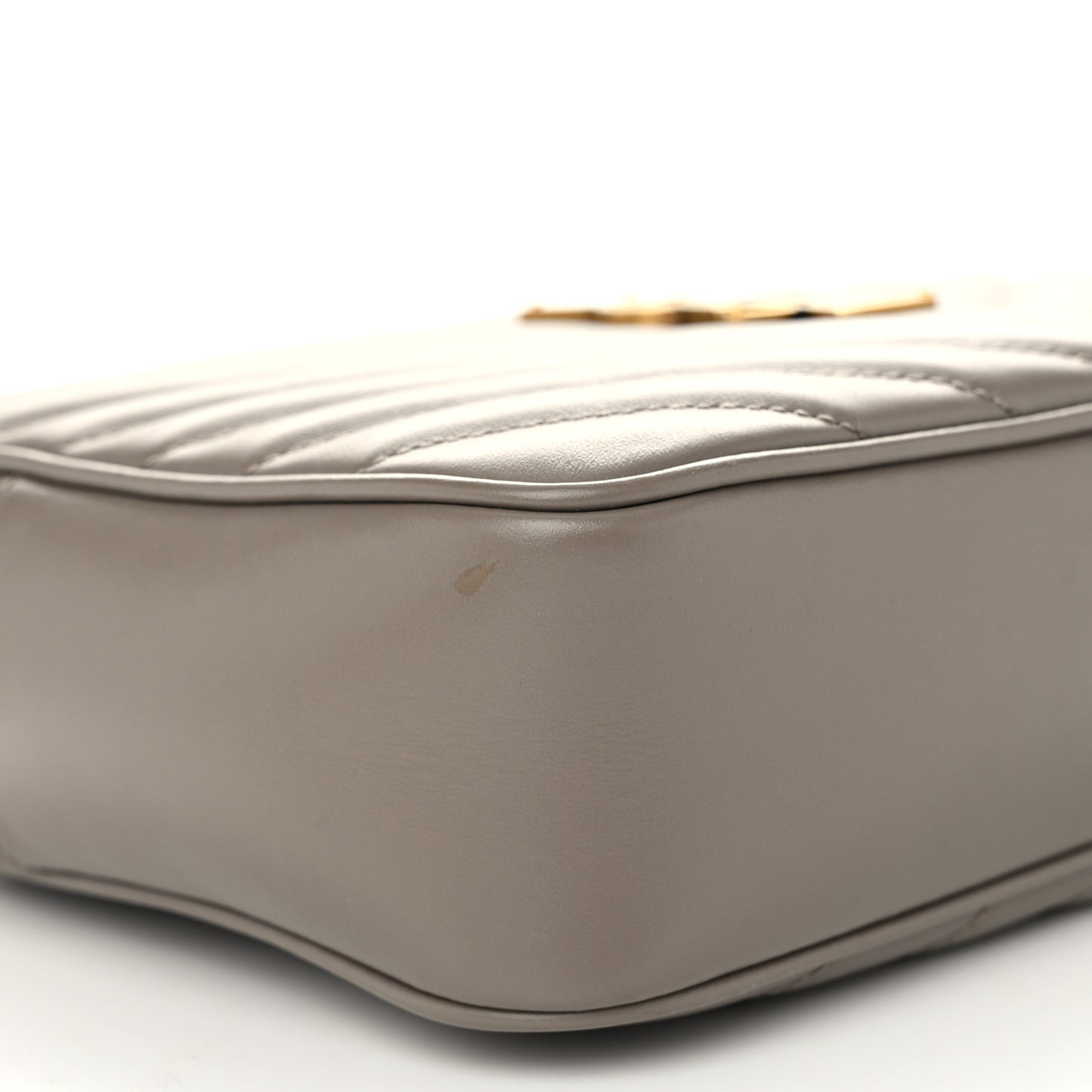 Calfskin Matelasse Monogram Lou Camera Bag Greyish Brown
