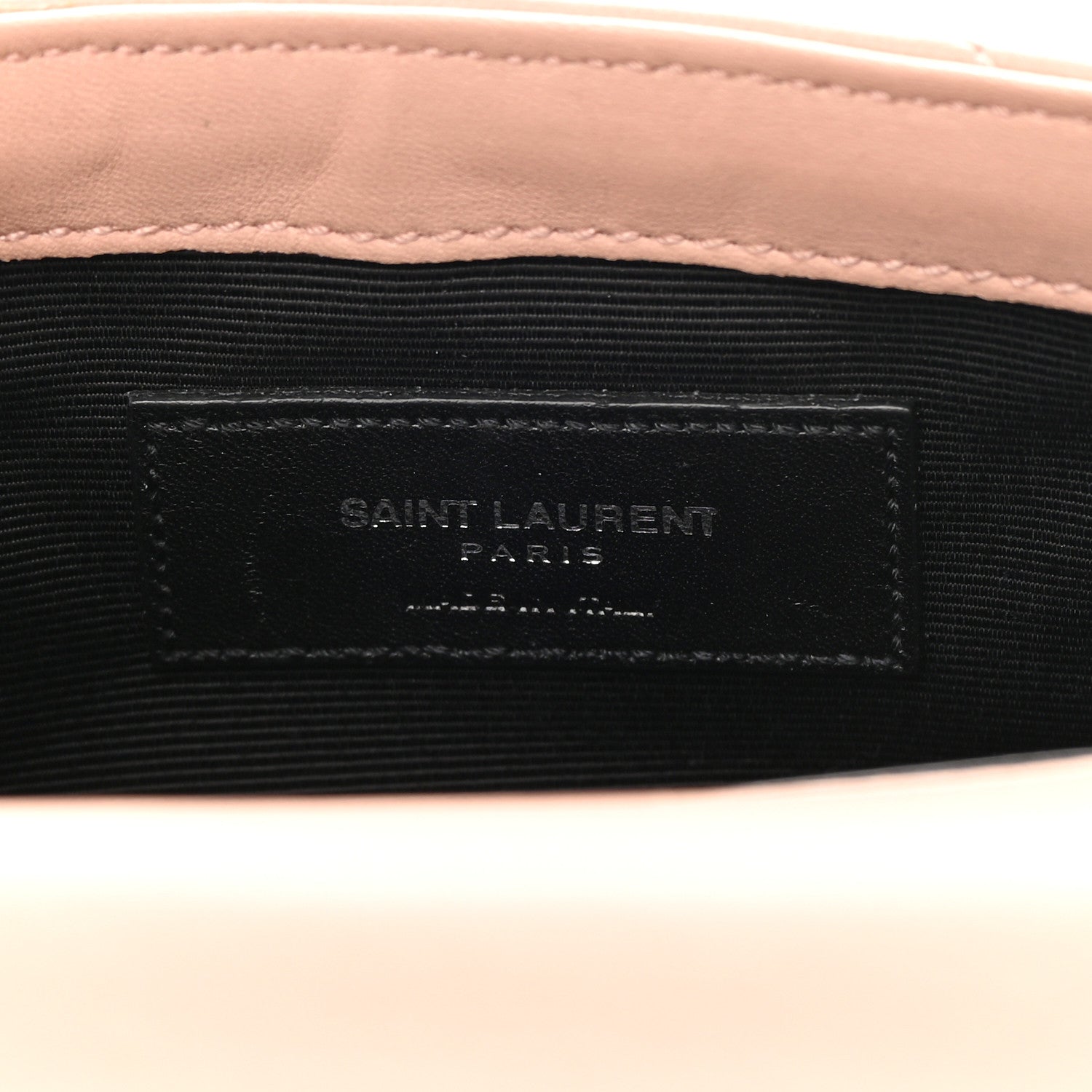 Saint Laurent Calfskin Matelasse Chevron Monogram Classic Baby Chain Bag Pale Pink 6 of 12