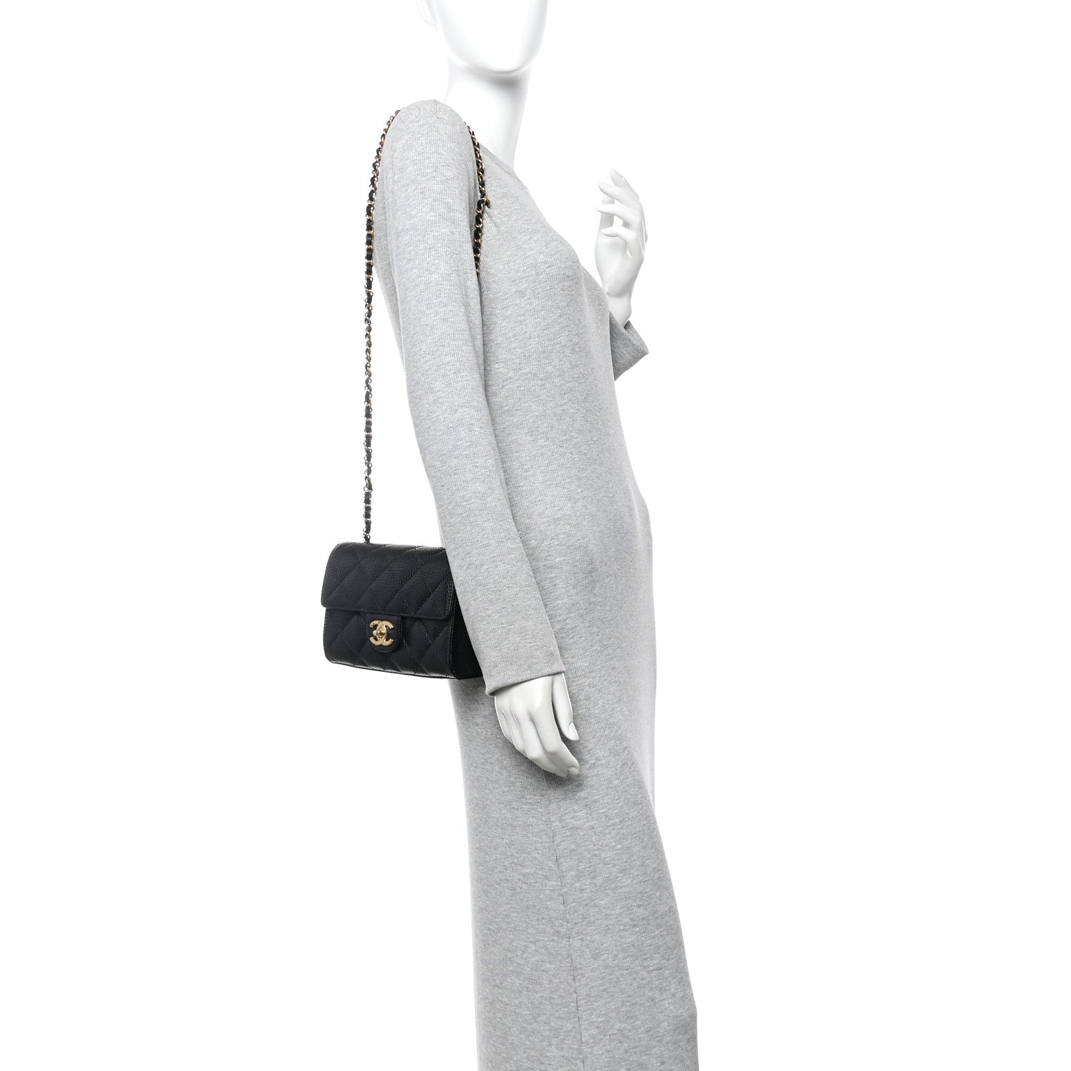 Chanel Grained Calfskin Quilted Cruise Mini Flap Black 4 of 31