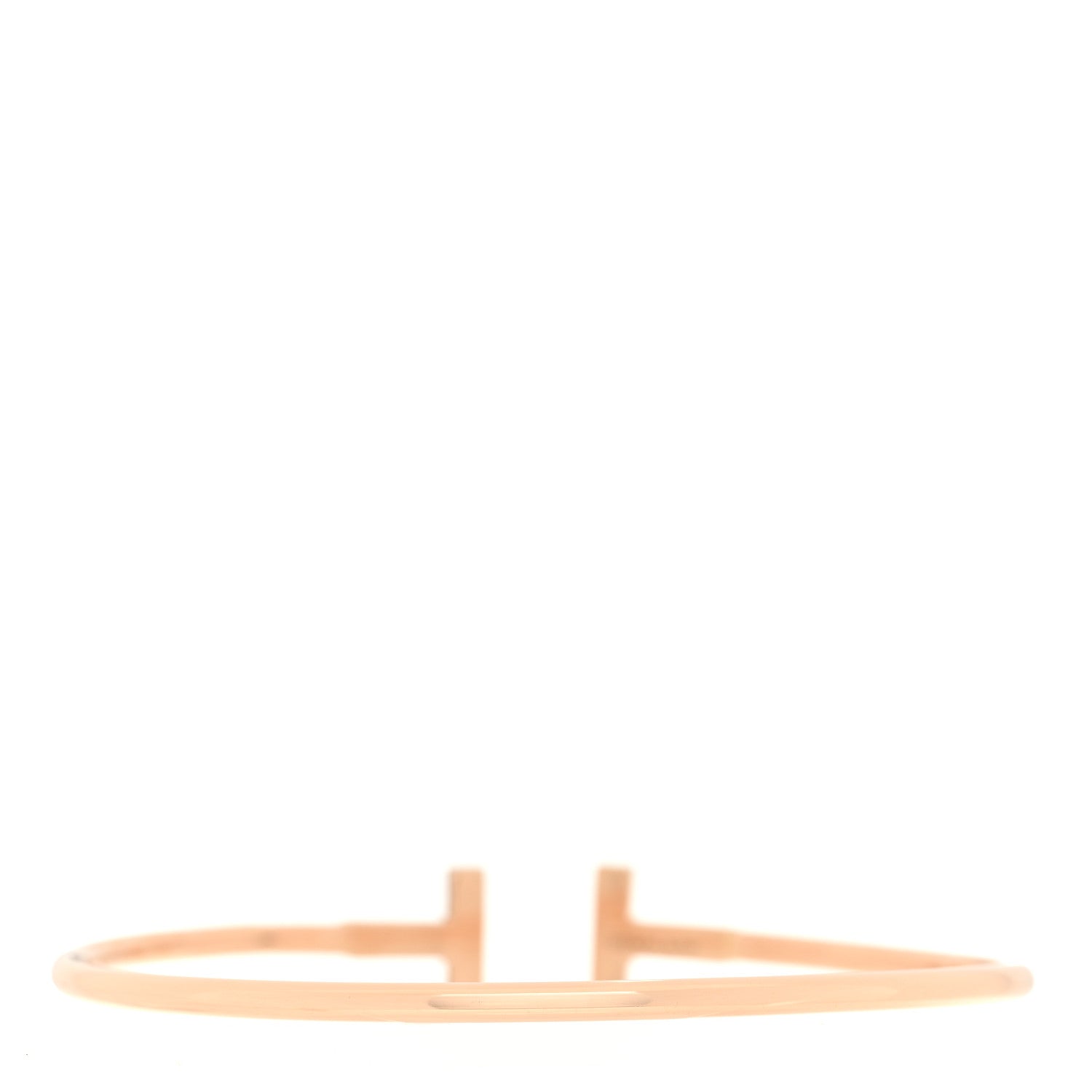 Tiffany 18K Yellow Gold Diamond T Wire Bracelet 2 of 4