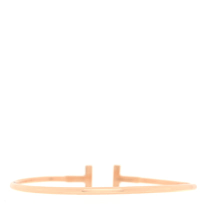 Tiffany 18K Yellow Gold Diamond T Wire Bracelet 2 of 4