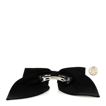 Chanel Silk Bow CC Hair Clip Black 2 of 3