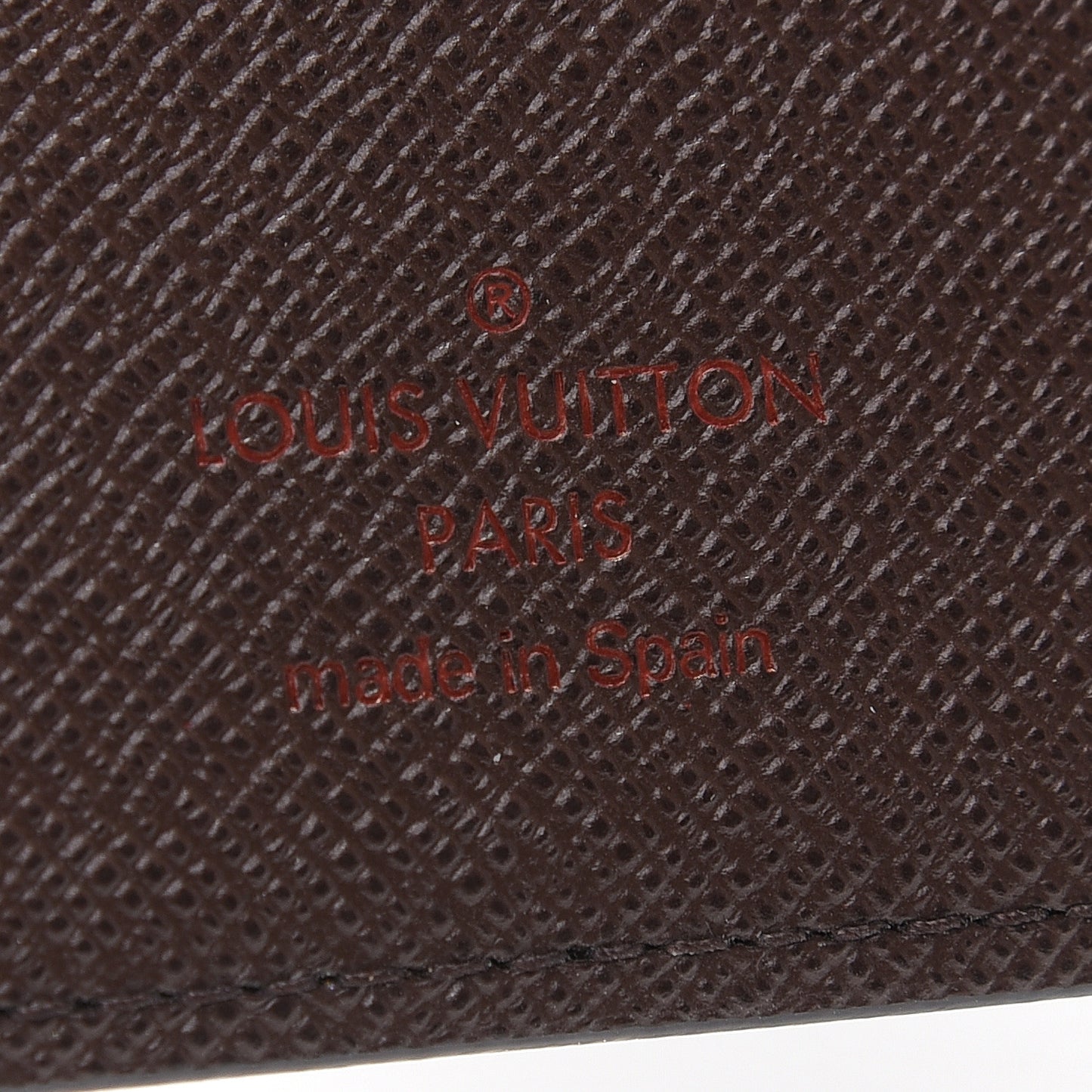 Damier Ebene Checkbook Cover Wallet