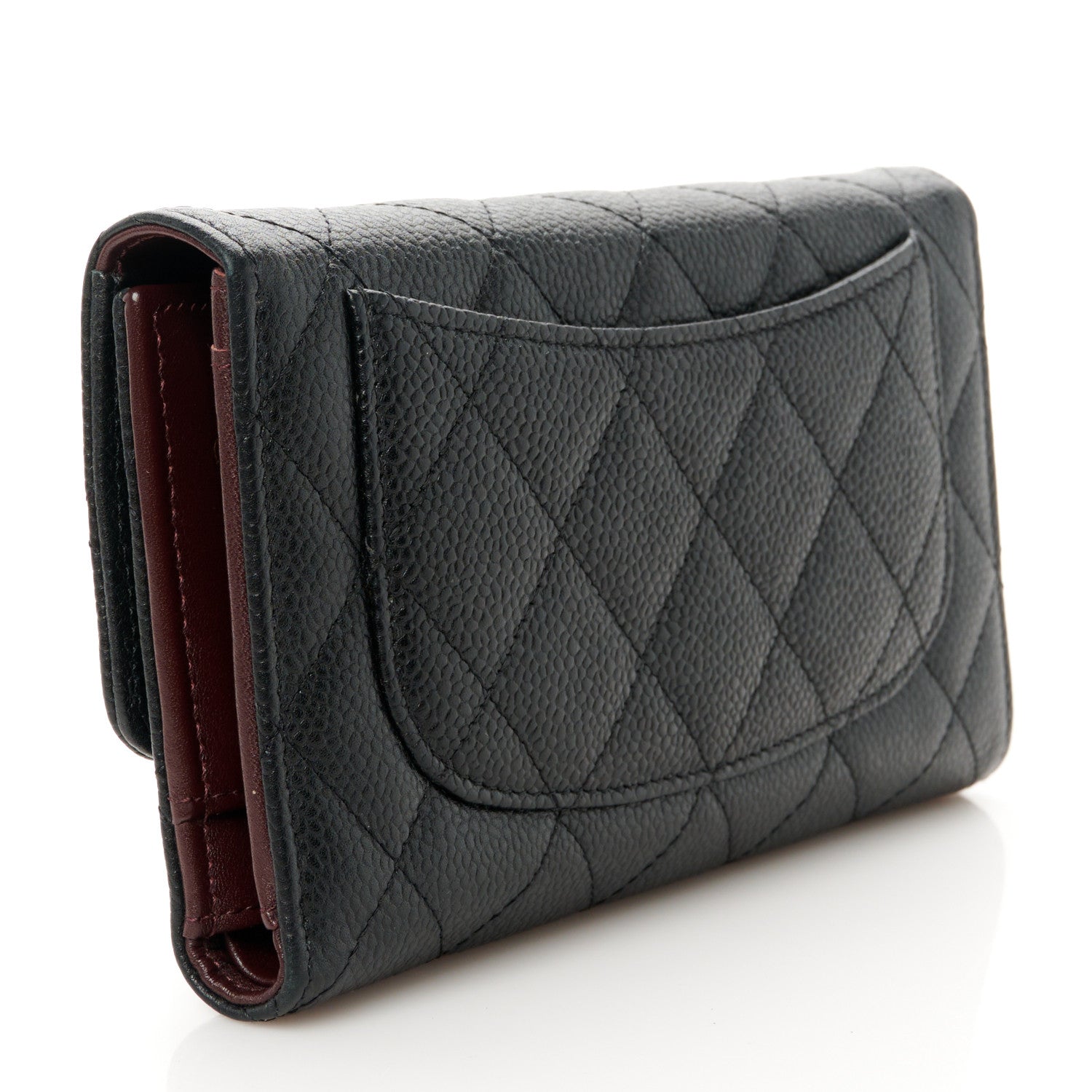 Chanel Caviar Quilted Long Flap Wallet Black 3 of 11