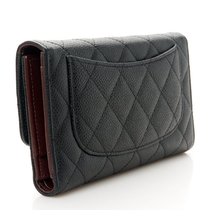 Chanel Caviar Quilted Long Flap Wallet Black 3 of 11