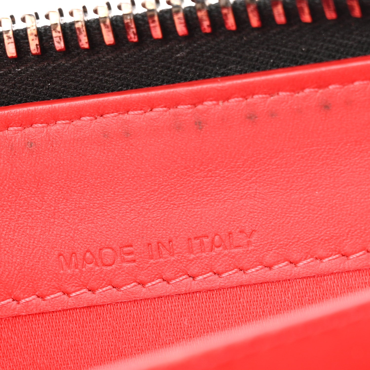 Christian Louboutin Calfskin Panettone Zip Around Wallet Loubi Red Black 8 of 12