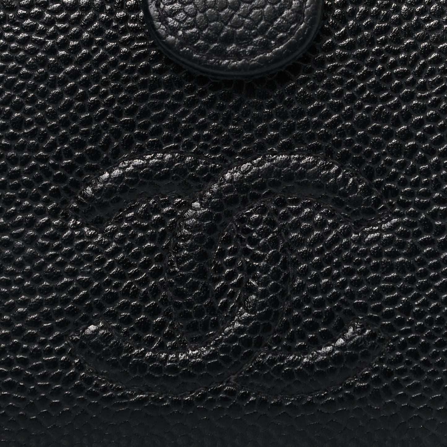Caviar Timeless CC Compact French Wallet Black