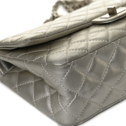 Chanel Metallic Aged Calfskin Quilted 2.55 Reissue 226 Flap Silver 13 of 15