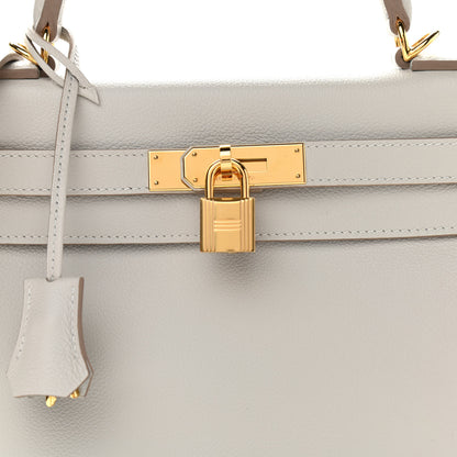 Hermes Evercolor Kelly Retourne 28 Gris Perle 7 of 10