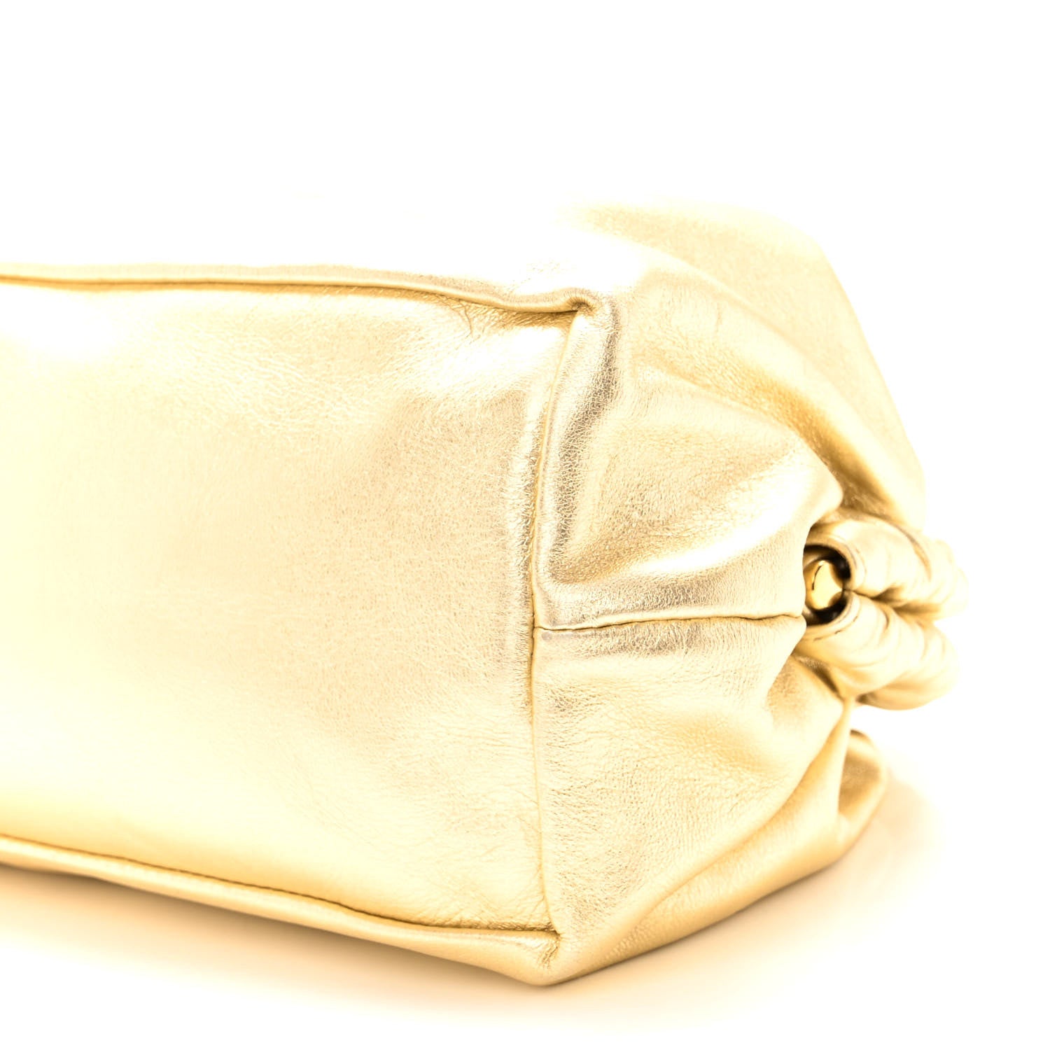 Mansur Gavriel Metallic Lambskin Cloud Clutch Gold 9 of 9