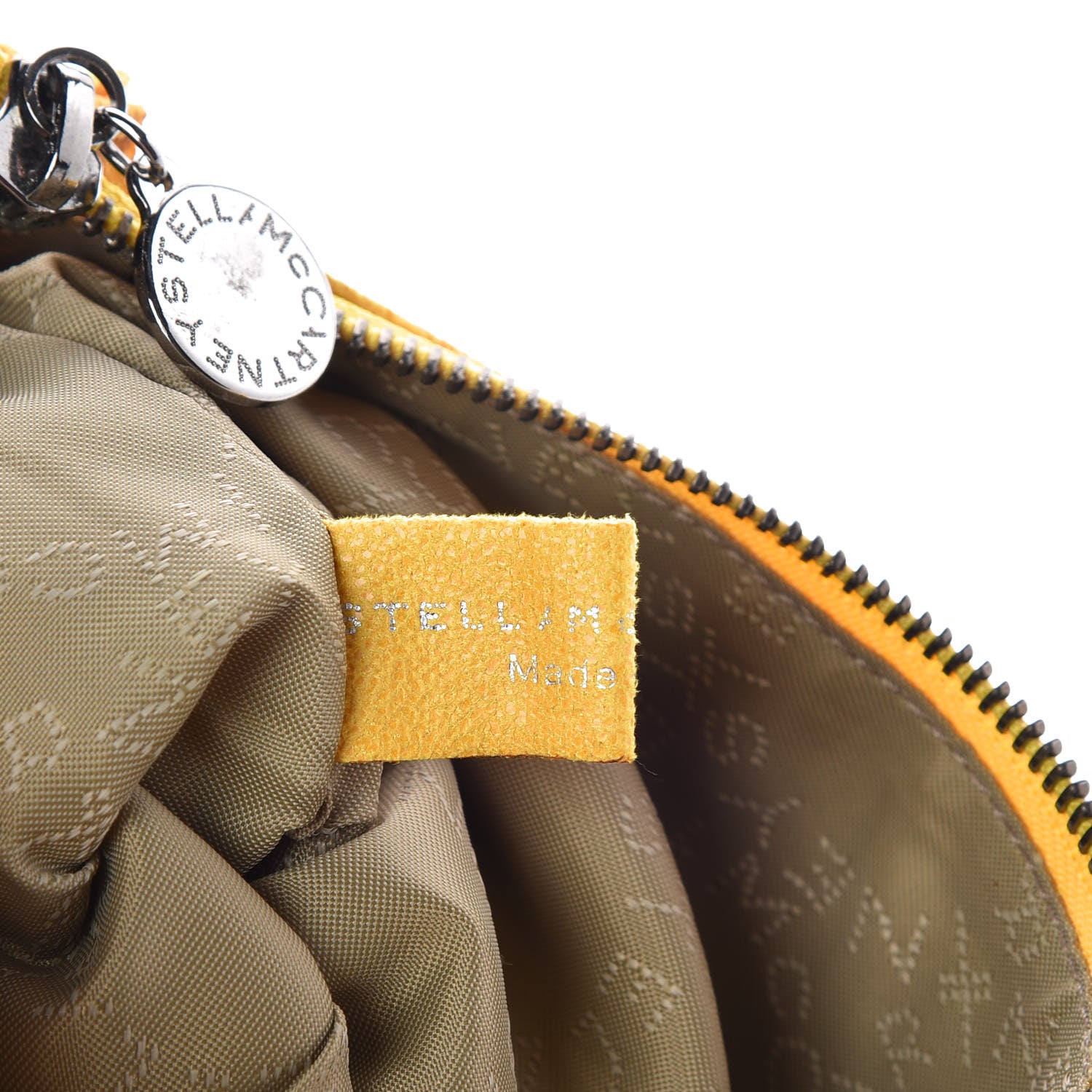 Stella McCartney Shaggy Deer Quilted Falabella Wristlet Yellow 6 of 9