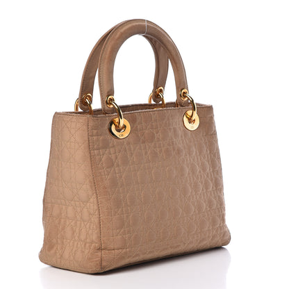 Christian Dior Nylon Cannage Medium Lady Dior Beige 3 of 21