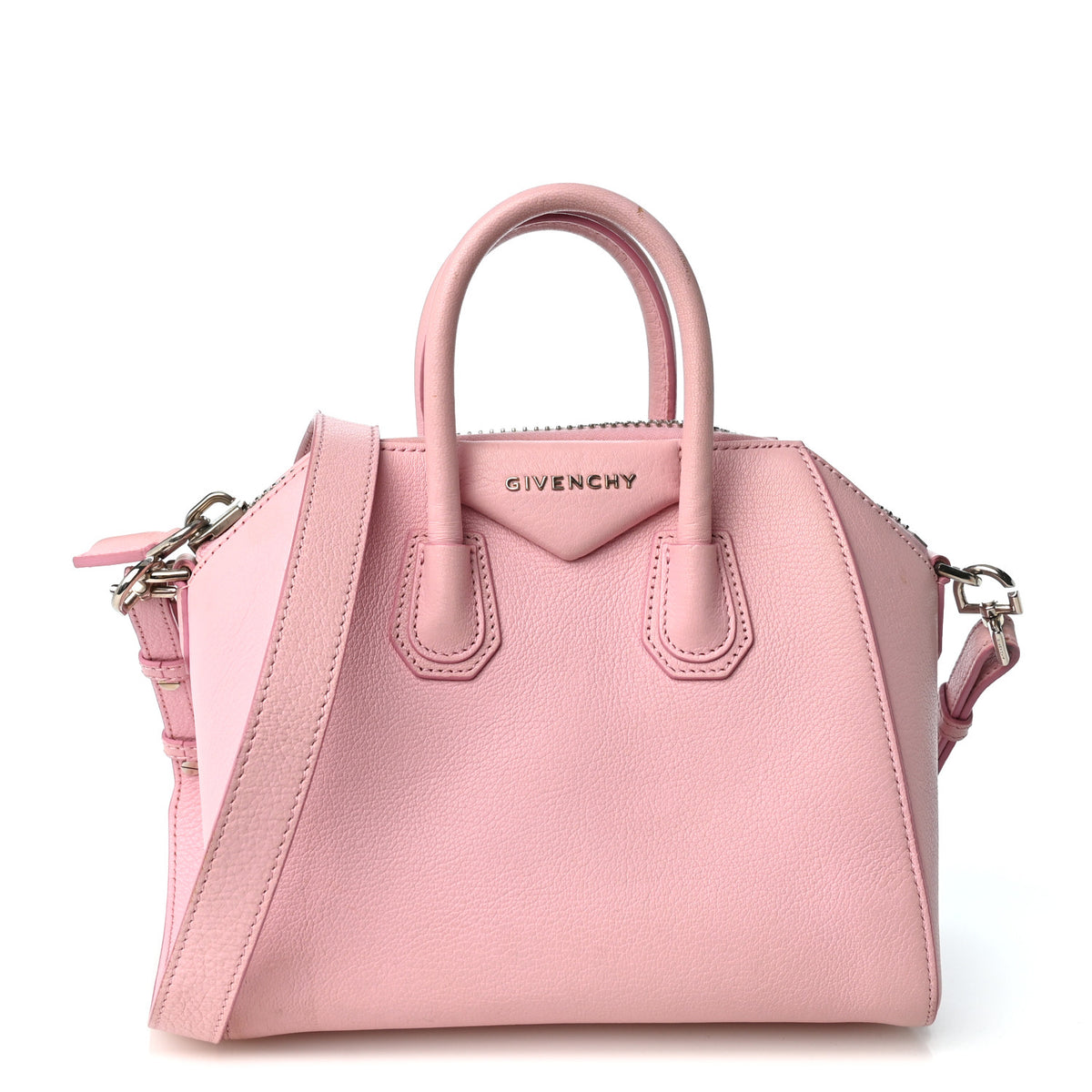 Sugar Goatskin Mini Antigona Bright Pink