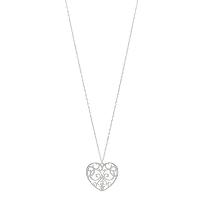 Tiffany Sterling Silver Enchant Heart Pendant Necklace 1 of 4
