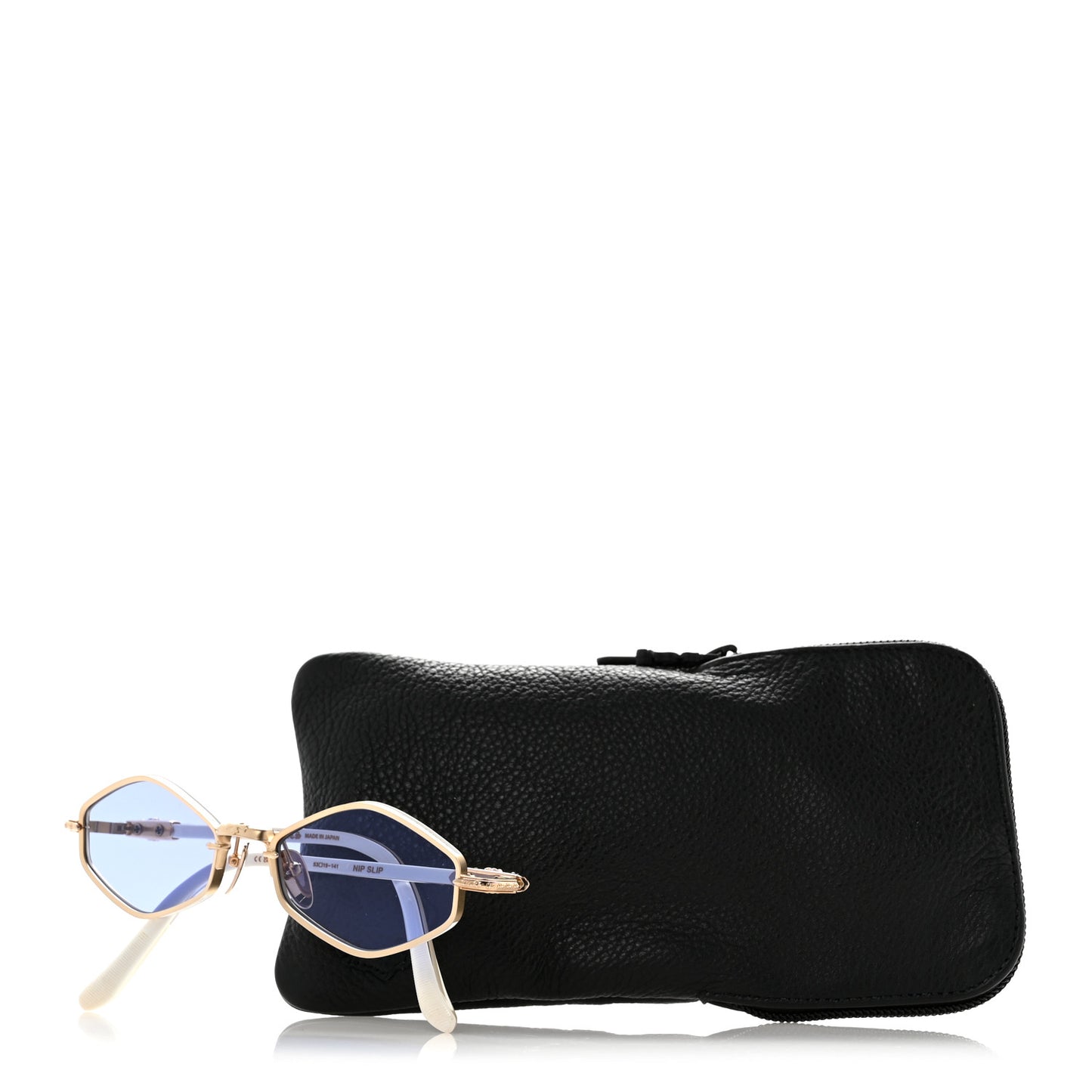 Metal Nip Slip Sunglasses White Gold