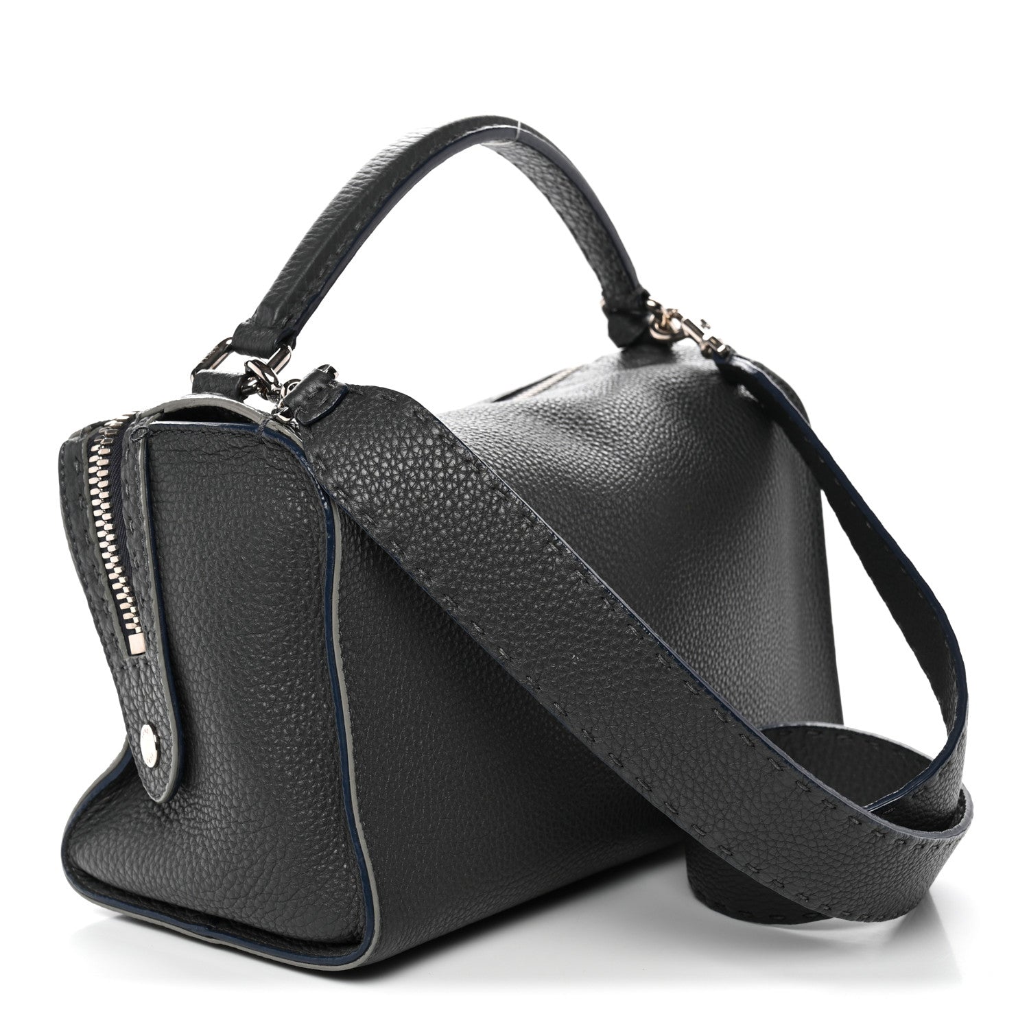 Fendi Cuoio Romano Selleria Lei Boston Tote Nube 3 of 11
