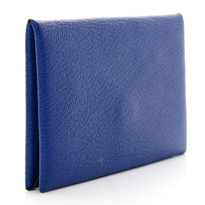 Hermes Chevre Mysore Calvi Card Case Bleu Electrique 3 of 9